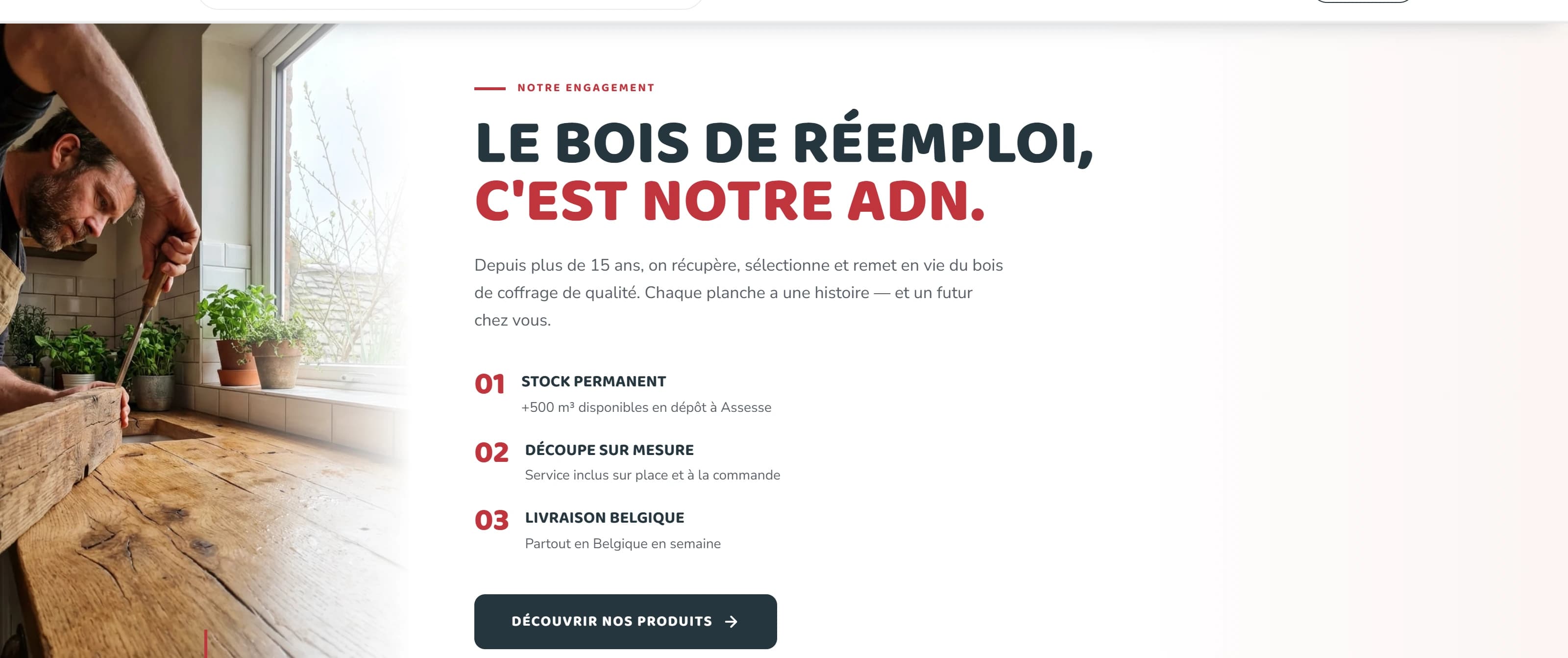 Editorial section of the homepage