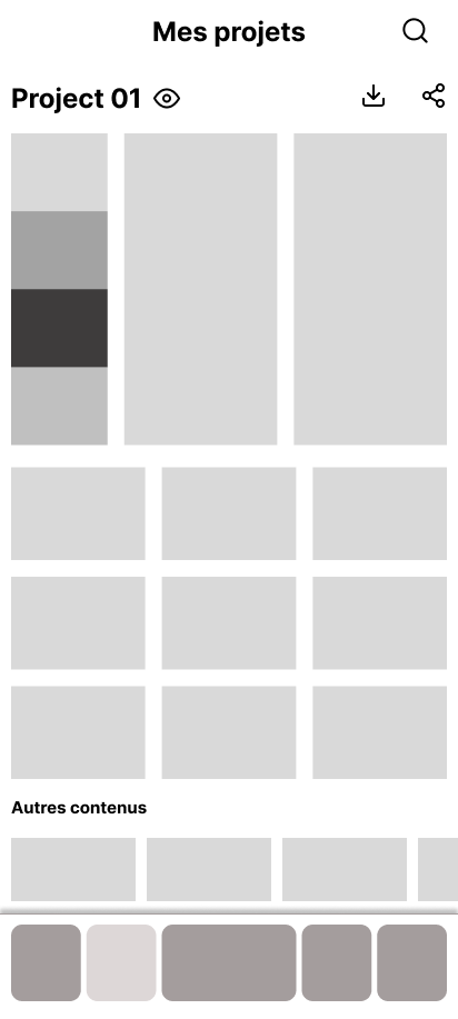 Moodboard and colour palette screen